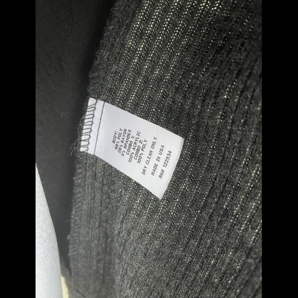 Gray Sweater Moto Style Jacket Size Women’s Small Made in USA - Picture 3 of 11